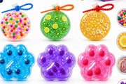 Six assorted finished squishy designs, supplier reference